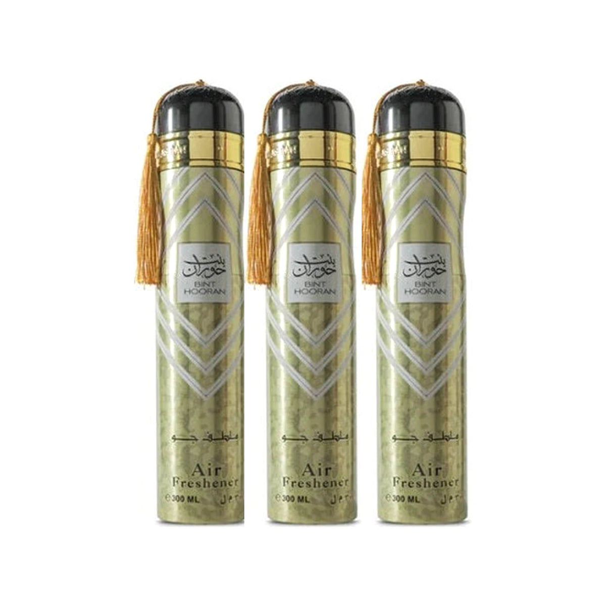 Three Ard Al Zaafaran Bint Hooran 300ml air fresheners - bundle of 3