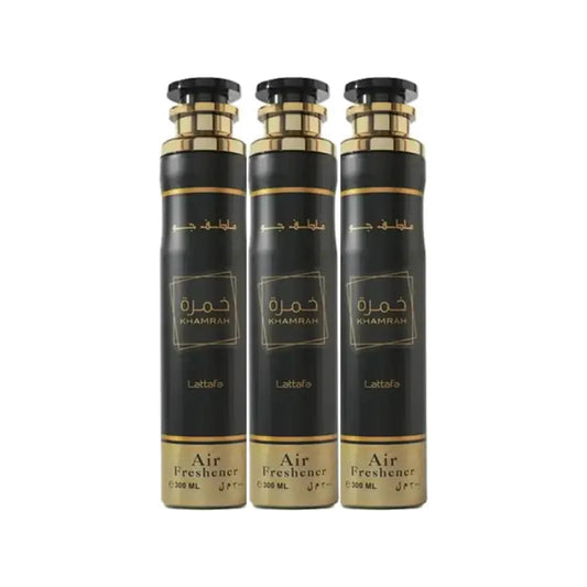 Three Lattafa Khamrah 300ml air fresheners - bundle of 3