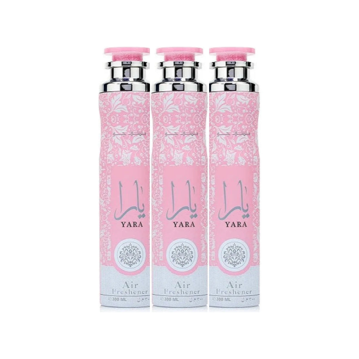 Three Lattafa Yara 300ml air fresheners - bundle of 3