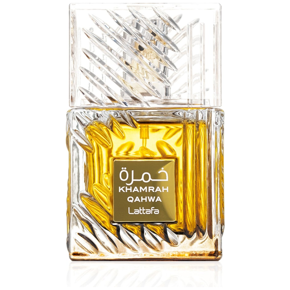 Lattafa Khamrah Qahwa eau de parfum bottle