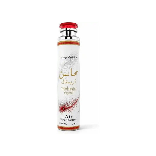 Lattafa Mahasin Crystal 300ml air freshener bottle