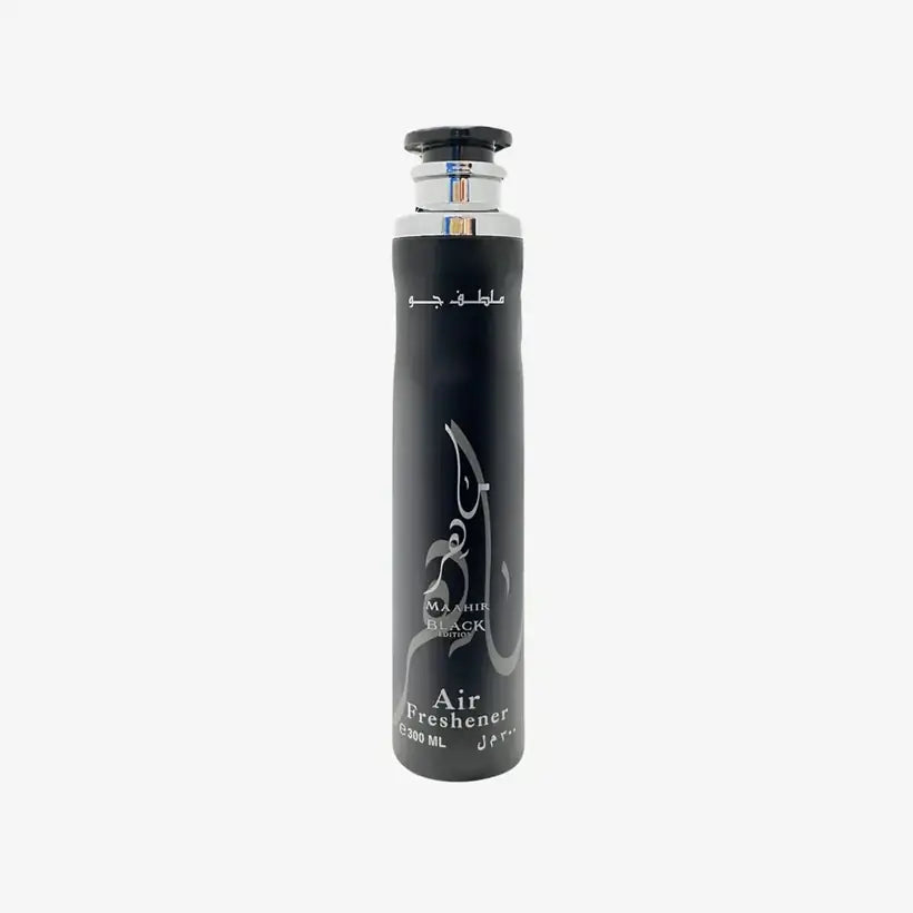Lattafa Maahir Black 300ml air freshener bottle