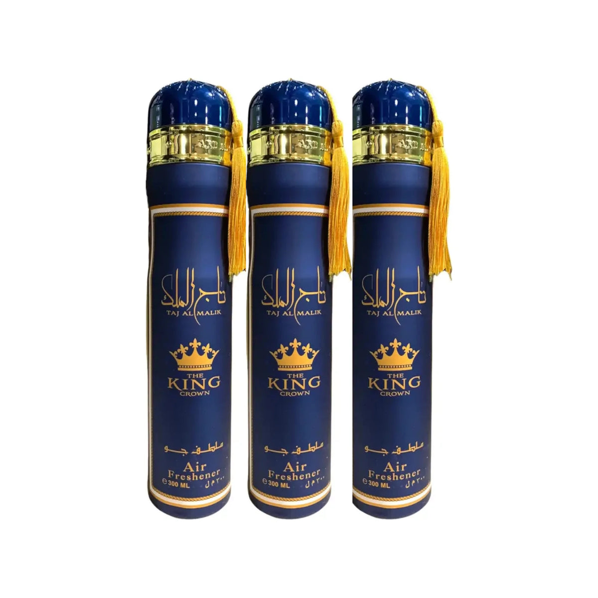 Three Ard Al Zaafaran Taj Al Malik 300ml air fresheners - bundle of 3
