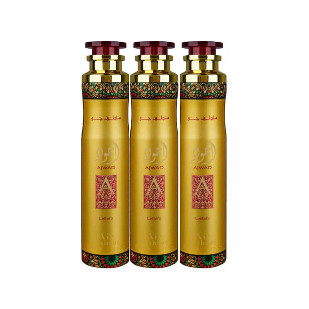 Three Lattafa Ajwad 300ml air fresheners - bundle of 3