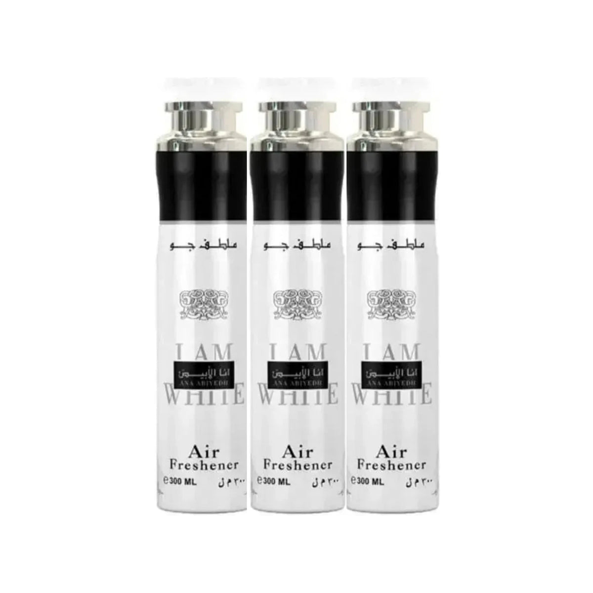 Three Lattafa Ana Abiyedh 300ml air fresheners - bundle of 3
