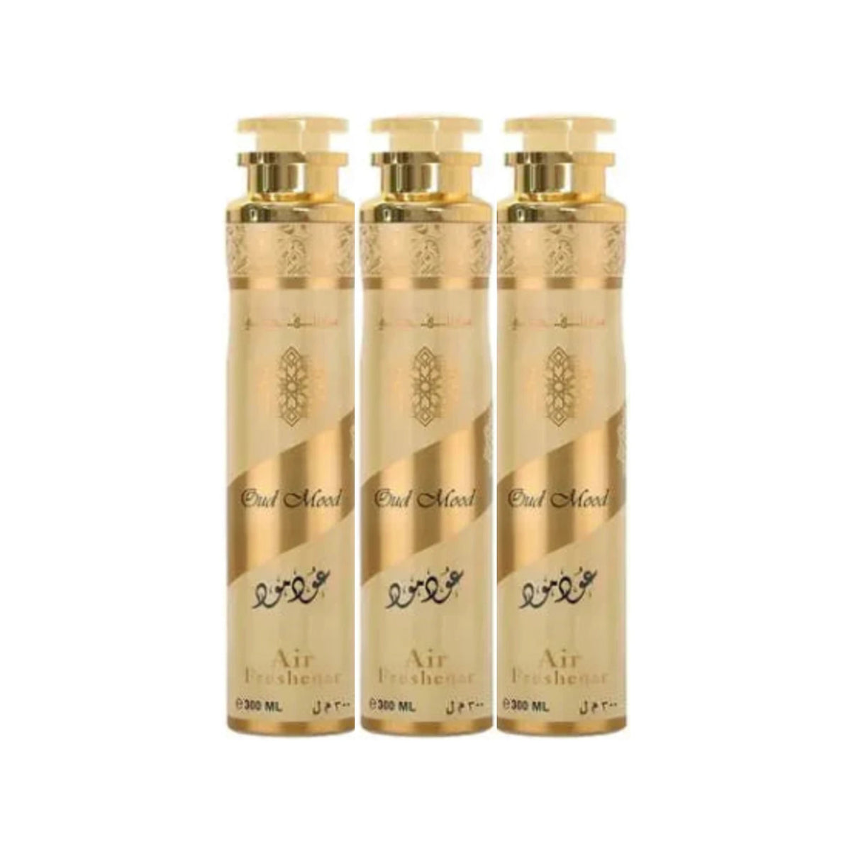 Three Lattafa Oud Mood 300ml air fresheners - bundle of 3