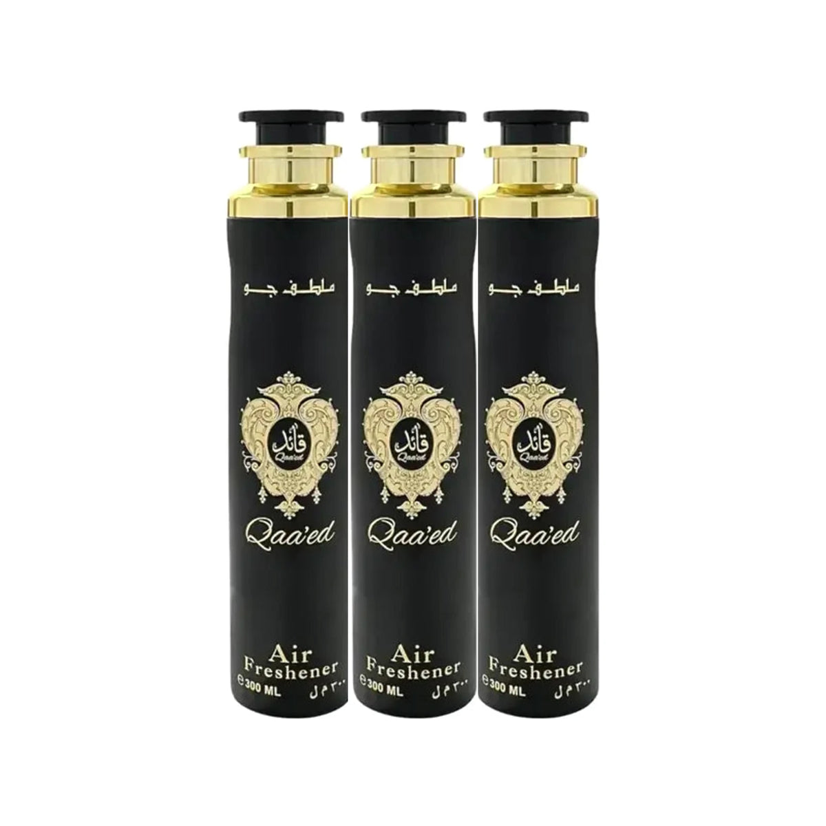Three Lattafa Qaa'ed 300ml air fresheners - bundle of 3