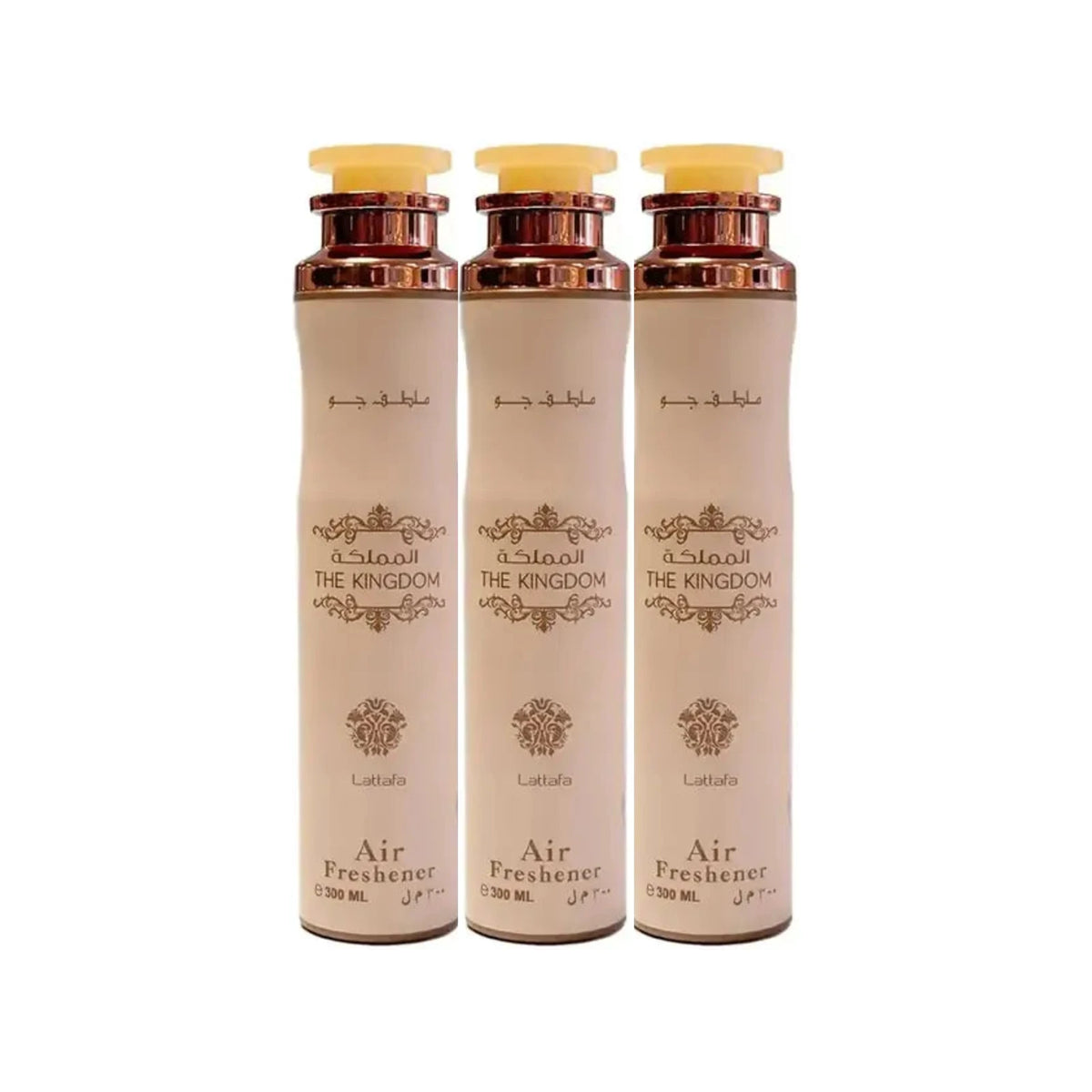 Three Lattafa The Kingdom Her 300ml air fresheners - bundle of 3