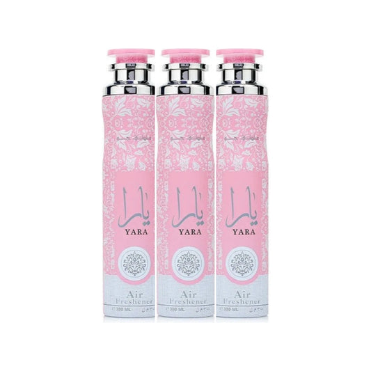 Three Lattafa Yara 300ml air fresheners - bundle of 3
